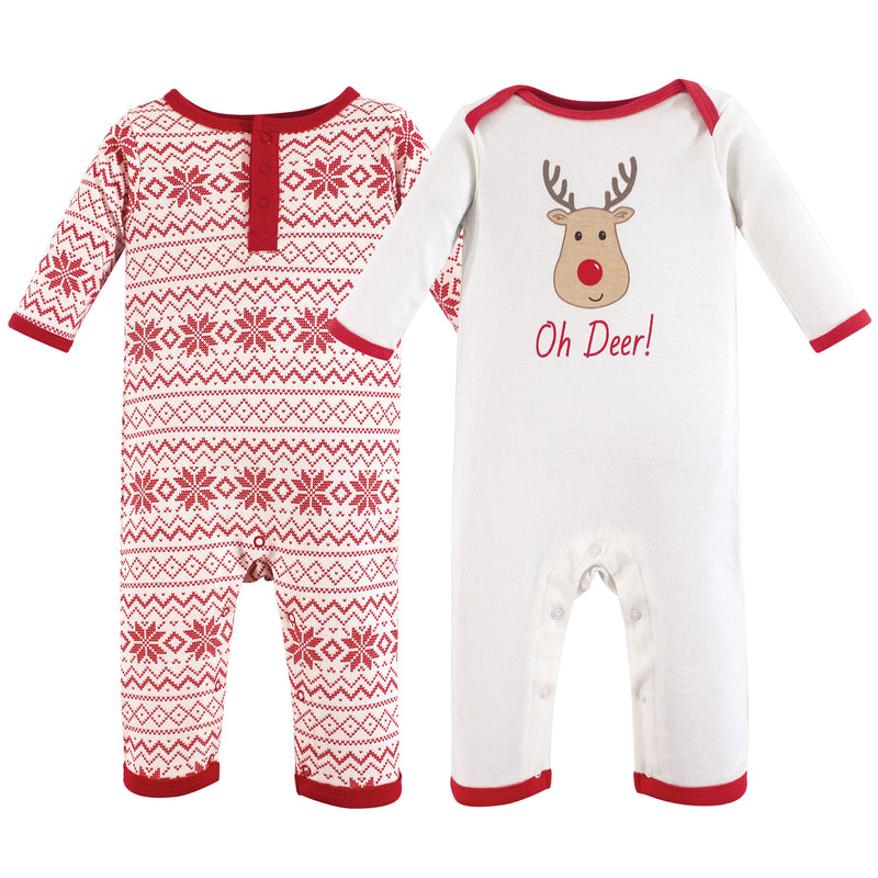 Hudson Baby Cotton Coveralls, Reindeer