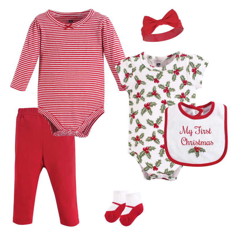 Hudson Baby Cotton Layette Set, Holly