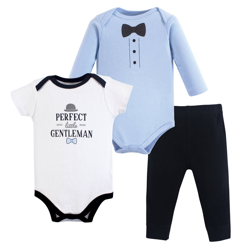 Hudson Baby Cotton Bodysuit and Pant Set, Little Gentleman
