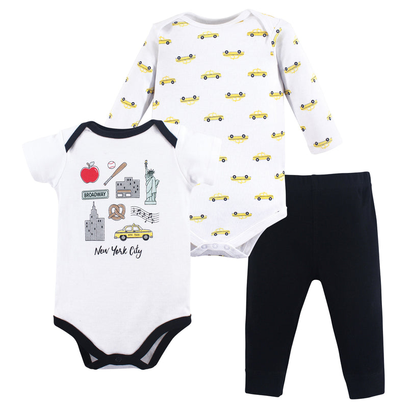 Hudson Baby Cotton Bodysuit and Pant Set, Nyc