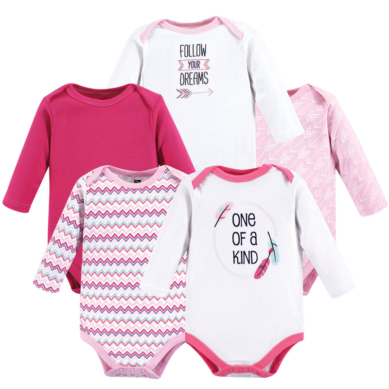 Hudson Baby Cotton Long-Sleeve Bodysuits, One Of A Kind