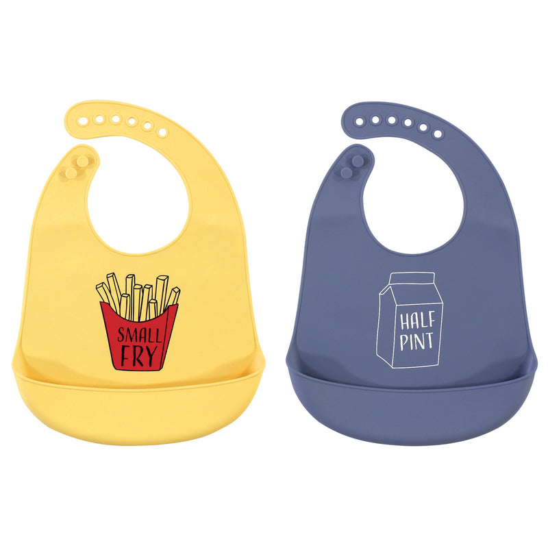 Hudson Baby Silicone Bibs, Small Fry