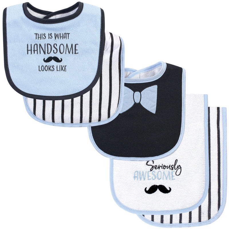 Hudson Baby Cotton Terry Bib and Burp Cloth Set, Seriously Awesome