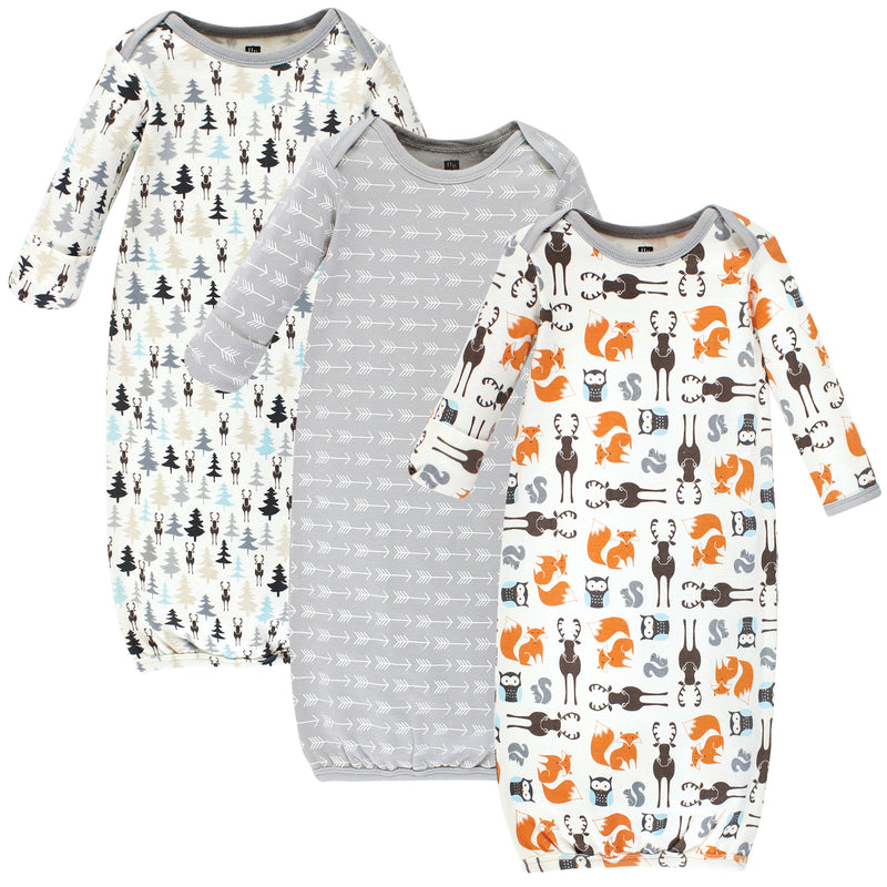 Hudson Baby Cotton Gowns, Unisex Moose