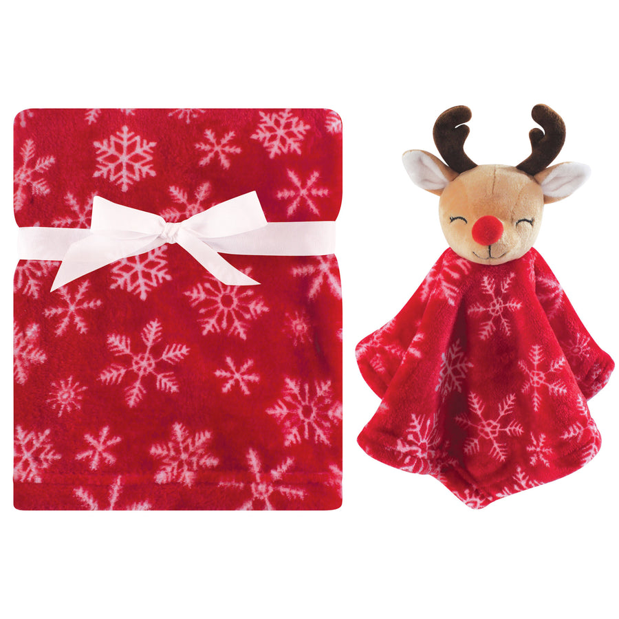 Hudson Baby Unisex Flannel Receiving Blankets Bundle - 100% Cotton Christmas Scene Blankets, Soft Baby Blankets