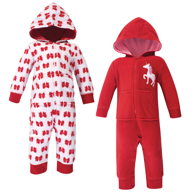 Hudson Baby Fleece Jumpsuits, Coveralls, and Playsuits, Christmas Unicorn Baby