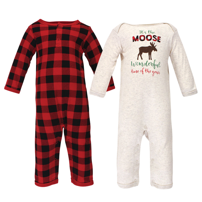 Hudson Baby Cotton Coveralls, Moose Wonderful Time Baby