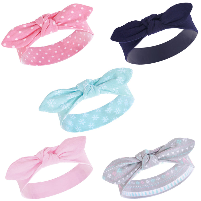 Hudson Baby Cotton and Synthetic Headbands, Winter Holiday