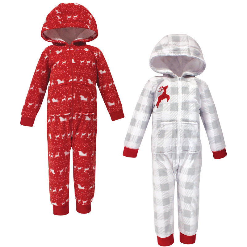 Hudson Baby Fleece Jumpsuits, Coveralls, and Playsuits, Santas Sleigh Toddler