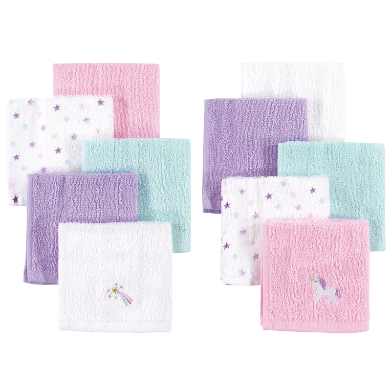 Hudson Baby Super Soft Cotton Washcloths, Unicorn