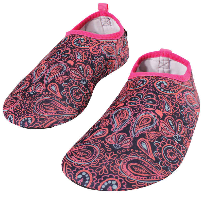 Hudson Baby Water Shoes for Sports, Yoga, Beach and Outdoors, Kids and Adult Paisley Punch