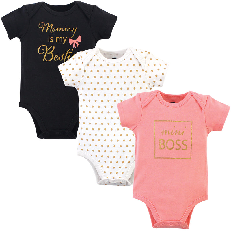 Hudson Baby Cotton Bodysuits, Mini Boss