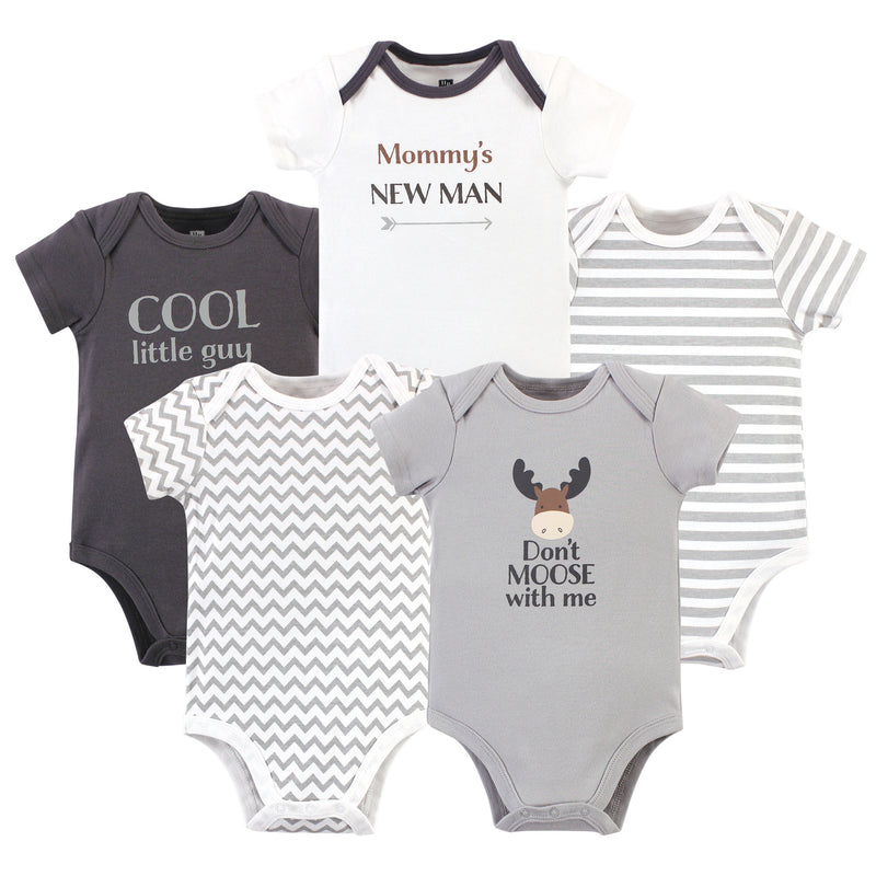 Hudson Baby Cotton Bodysuits, Dont Moose With Me