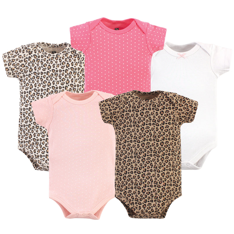 Hudson Baby Cotton Bodysuits, Prints Leopard