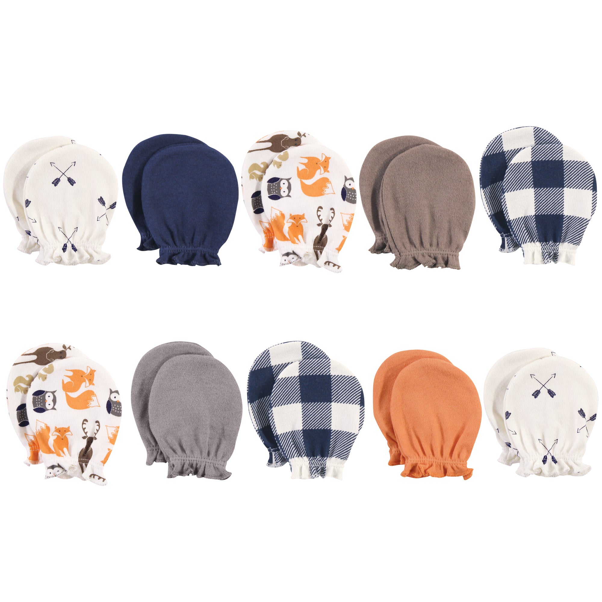 Hudson Baby Cotton Scratch Mittens, Forest – BabyVision Inc.