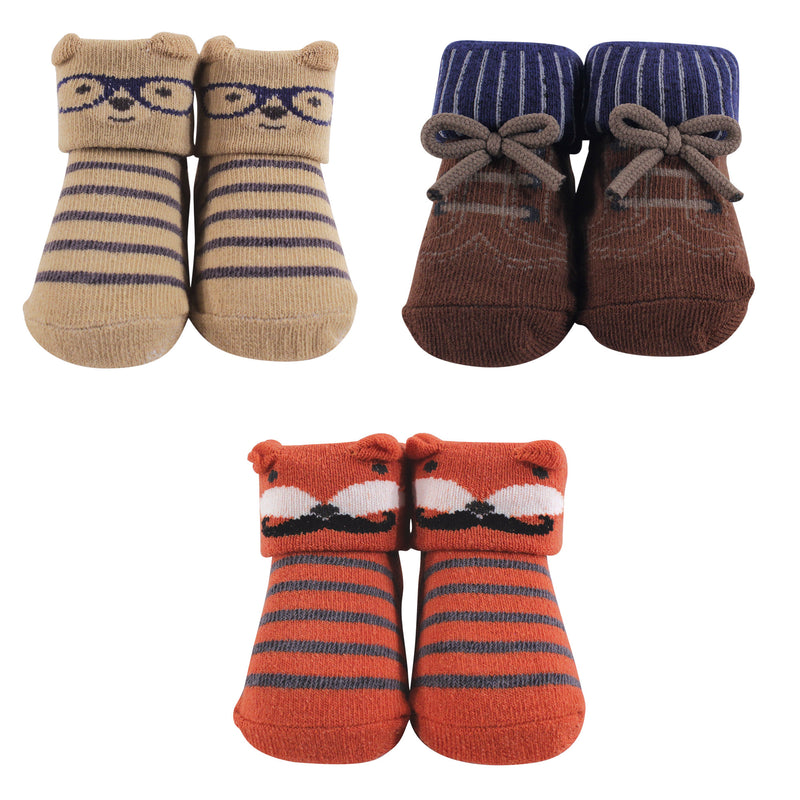 Hudson Baby Socks Boxed Giftset, Handsome Fox