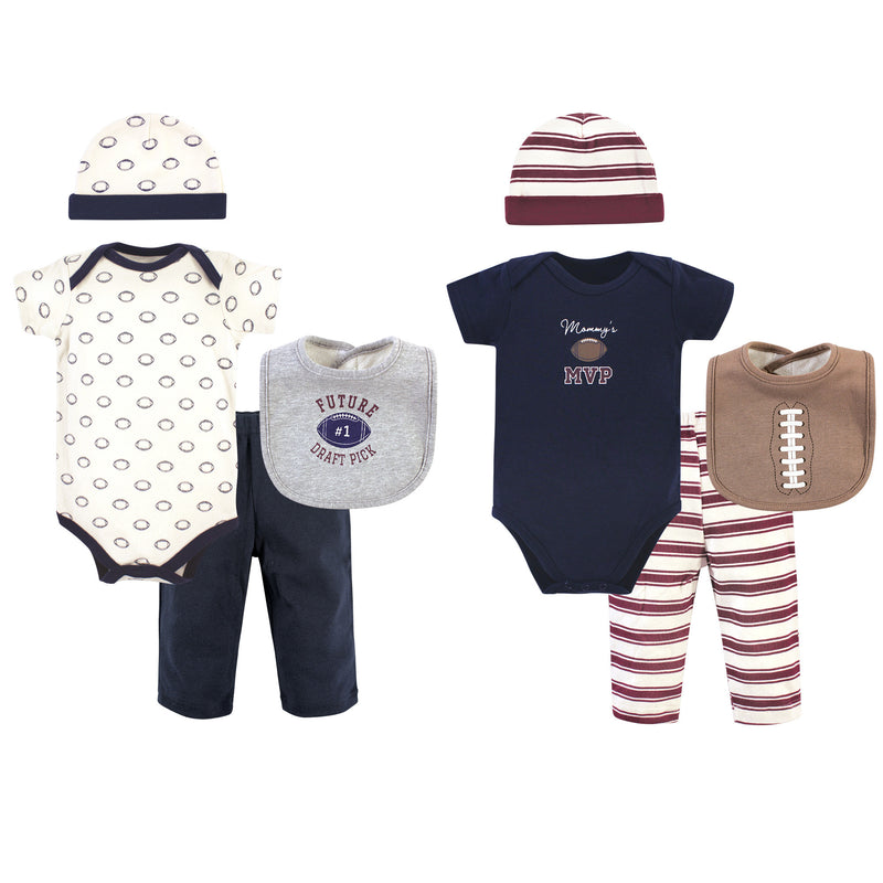 Hudson Baby Layette Boxed Giftset, Blue Football