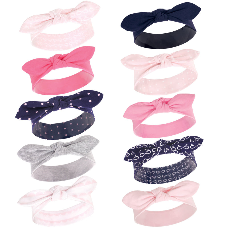 Hudson Baby Cotton and Synthetic Headbands, Bows