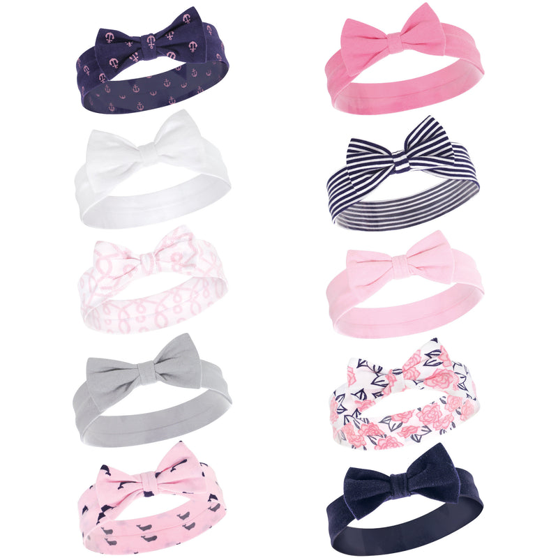 Hudson Baby Cotton and Synthetic Headbands, Whale