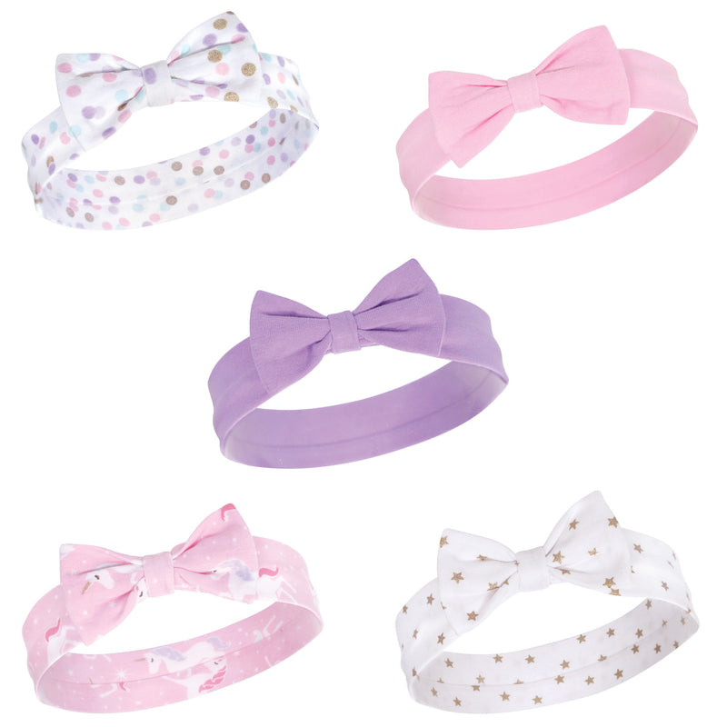 Hudson Baby Cotton and Synthetic Headbands, Magical Unicorn