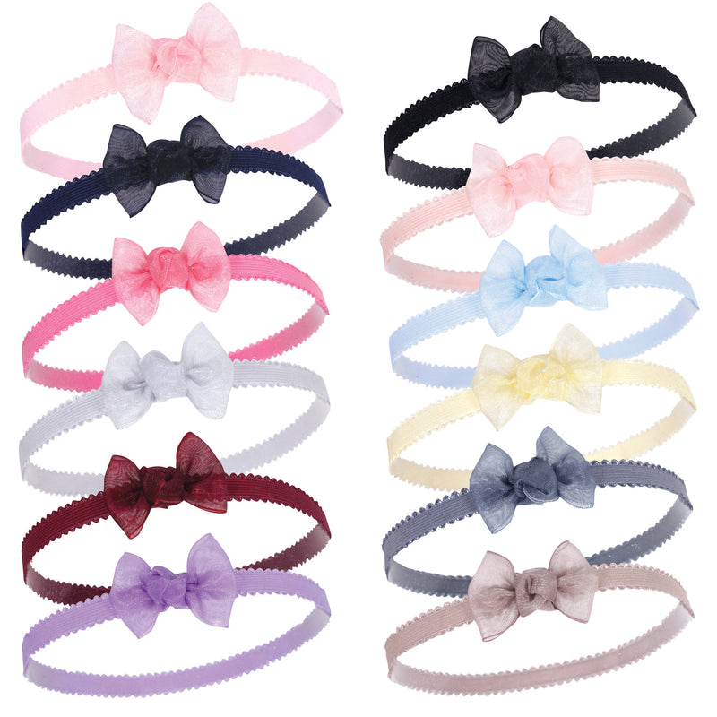 Hudson Baby Cotton and Synthetic Headbands, Navy