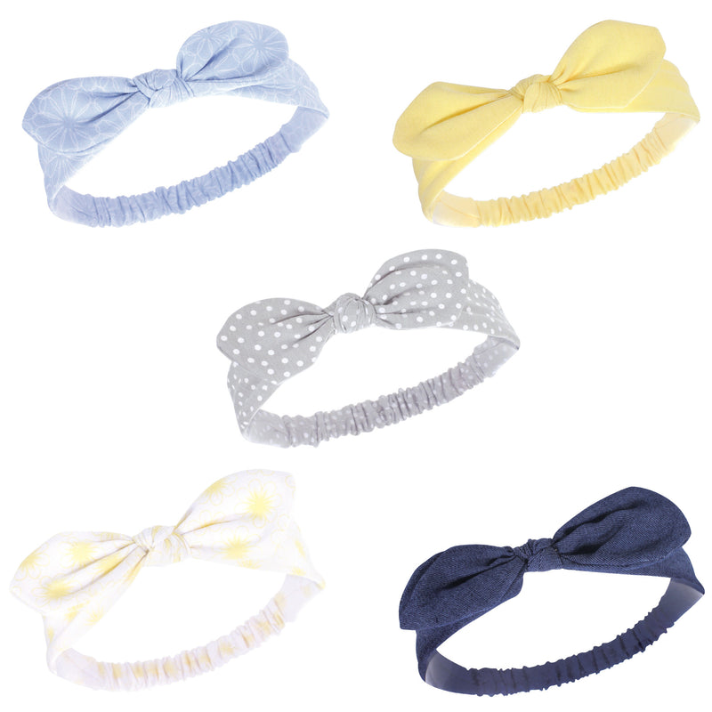 Hudson Baby Cotton and Synthetic Headbands, Yellow Daisy
