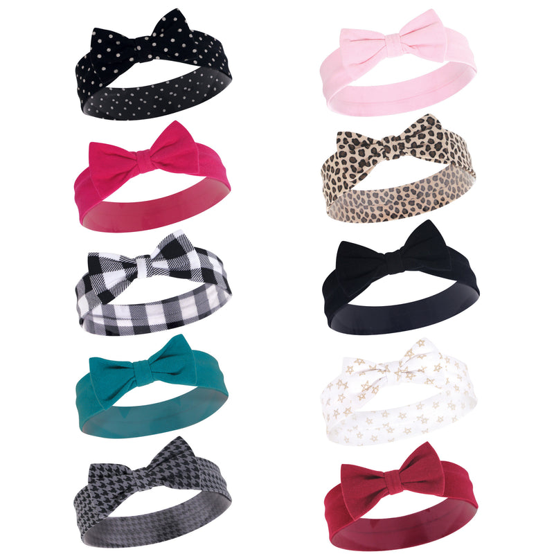 Hudson Baby Cotton and Synthetic Headbands, Fashion Prints