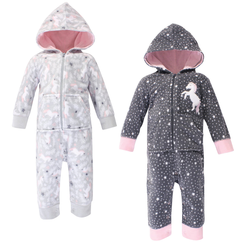 Hudson Baby Fleece Jumpsuits, Coveralls, and Playsuits, Whimsical Unicorn Baby