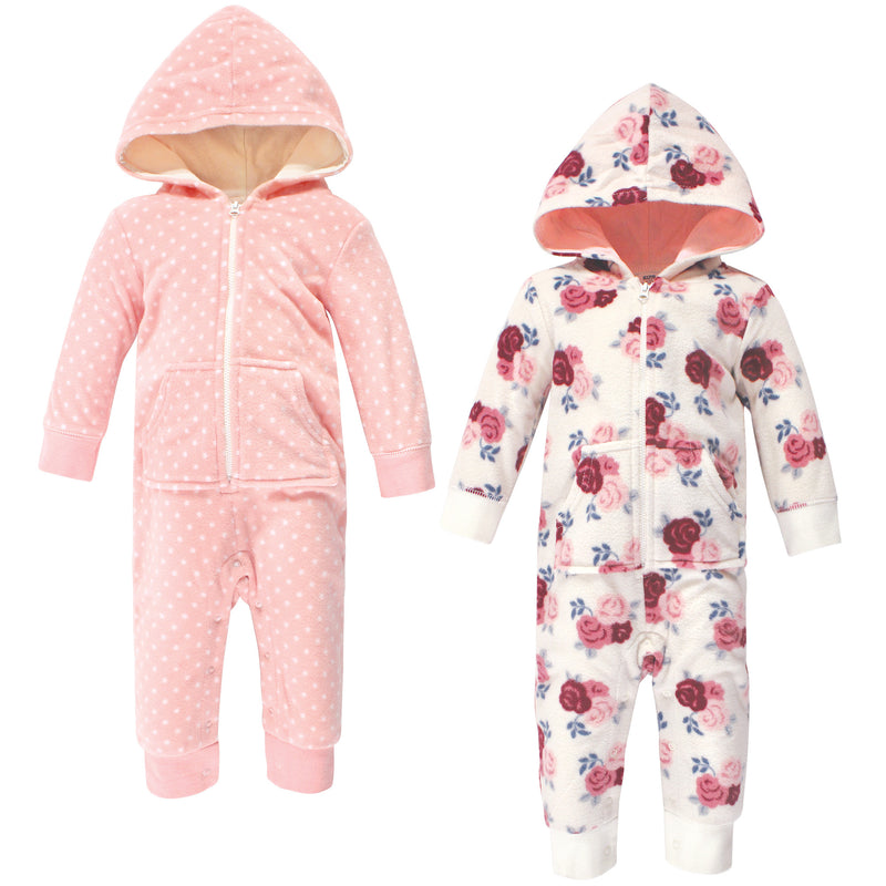Hudson Baby Fleece Jumpsuits, Coveralls, and Playsuits, Floral Baby