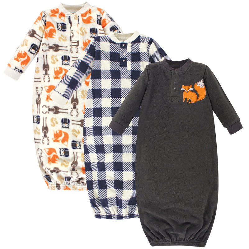 Hudson Baby Fleece Gowns, Forest