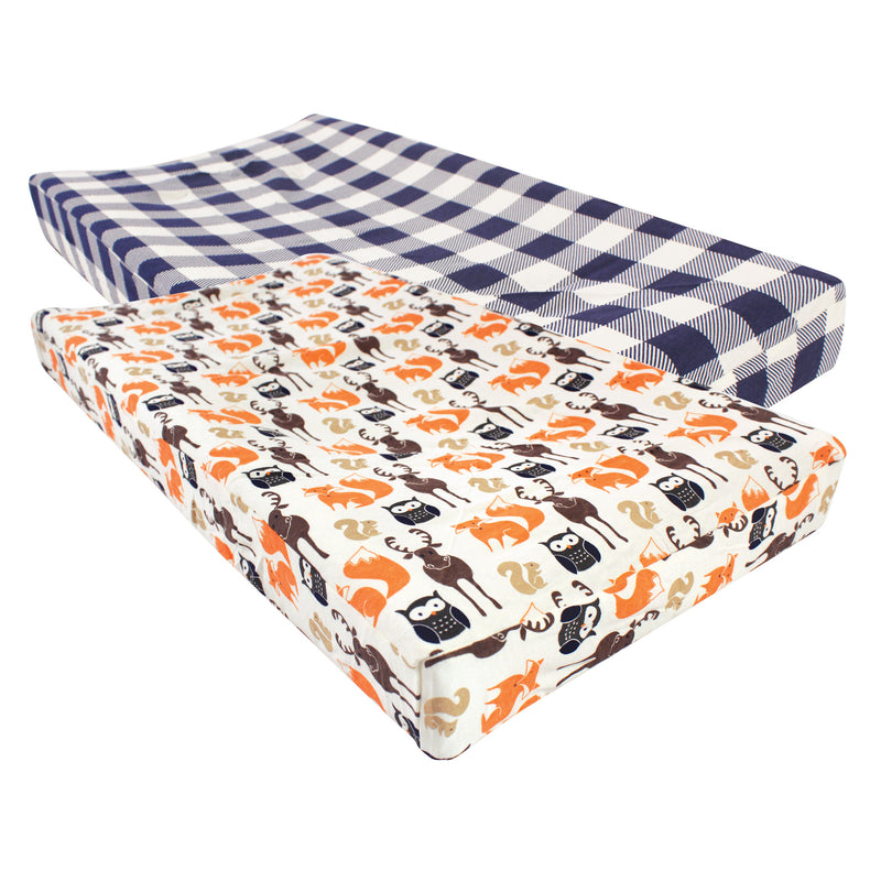 Hudson Baby Cotton Changing Pad Cover, Forest