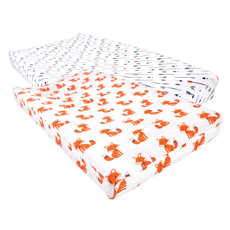 Hudson Baby Cotton Changing Pad Cover, Foxes