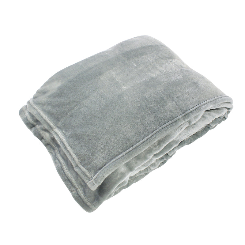 Hudson Home Collection Silky Plush Blanket, Gray Fleece