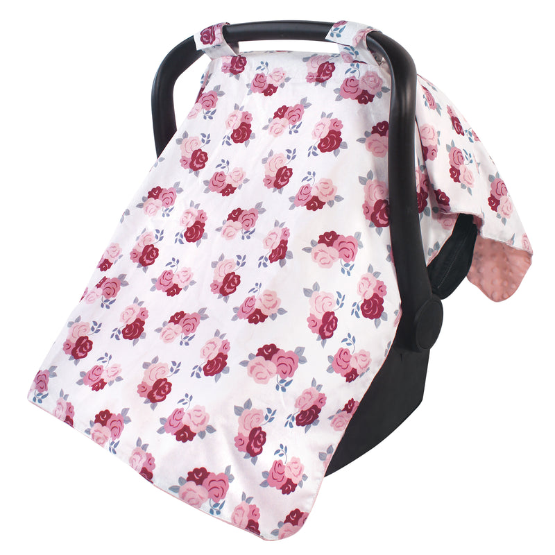 Hudson Baby Reversible Car Seat and Stroller Canopy, Blush Floral