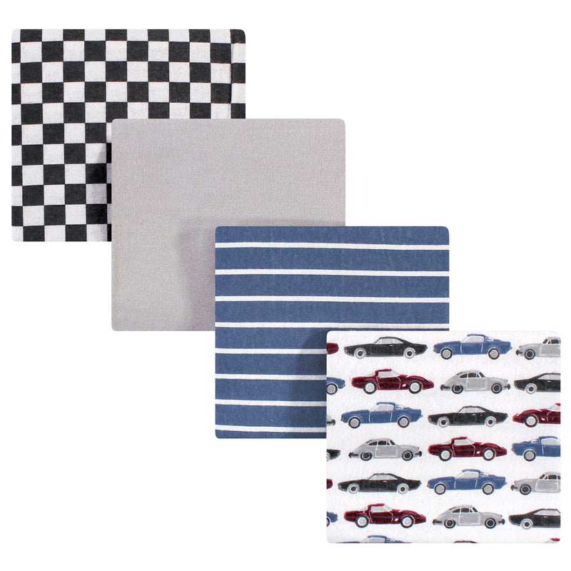 Hudson Baby Cotton Flannel Receiving Blankets, Vintage Cars