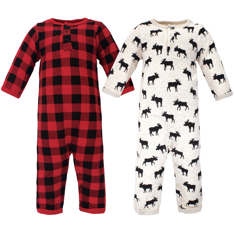 Hudson Baby Premium Quilted Coveralls, Moose