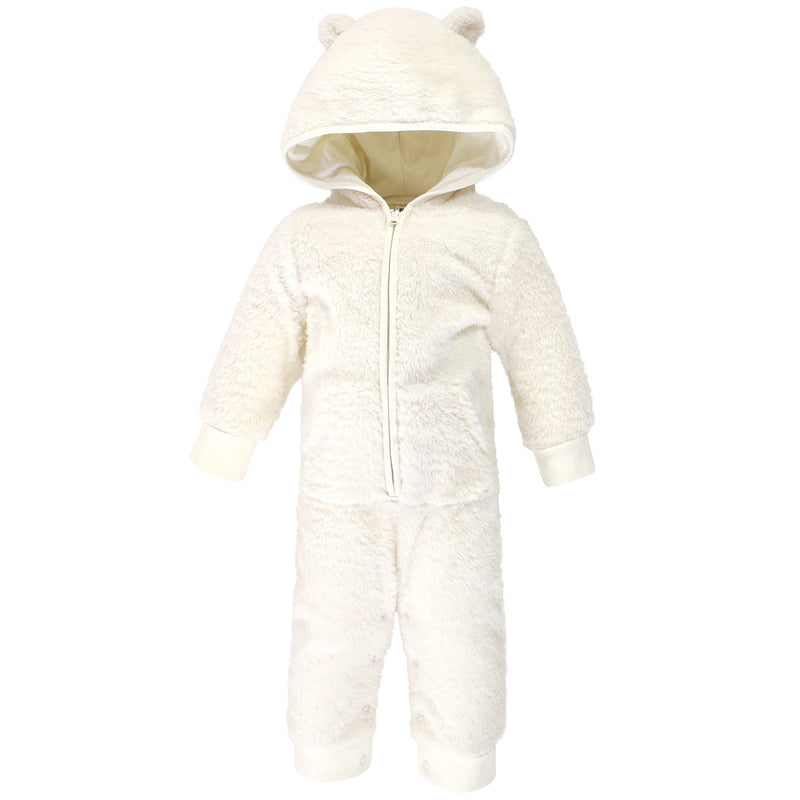 Hudson Baby Fleece Jumpsuits, Coveralls, and Playsuits, Cream Bear Baby