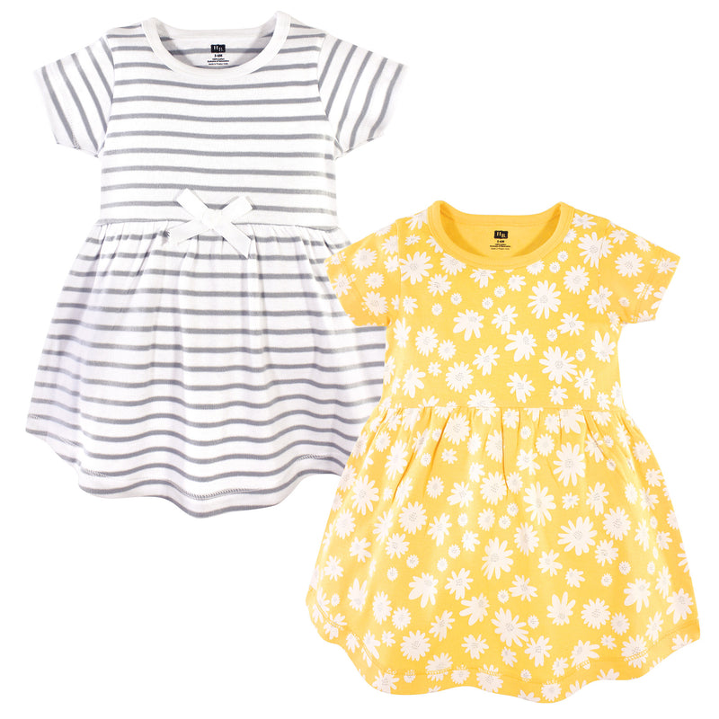 Hudson Baby Cotton Dresses, Yellow Daisy