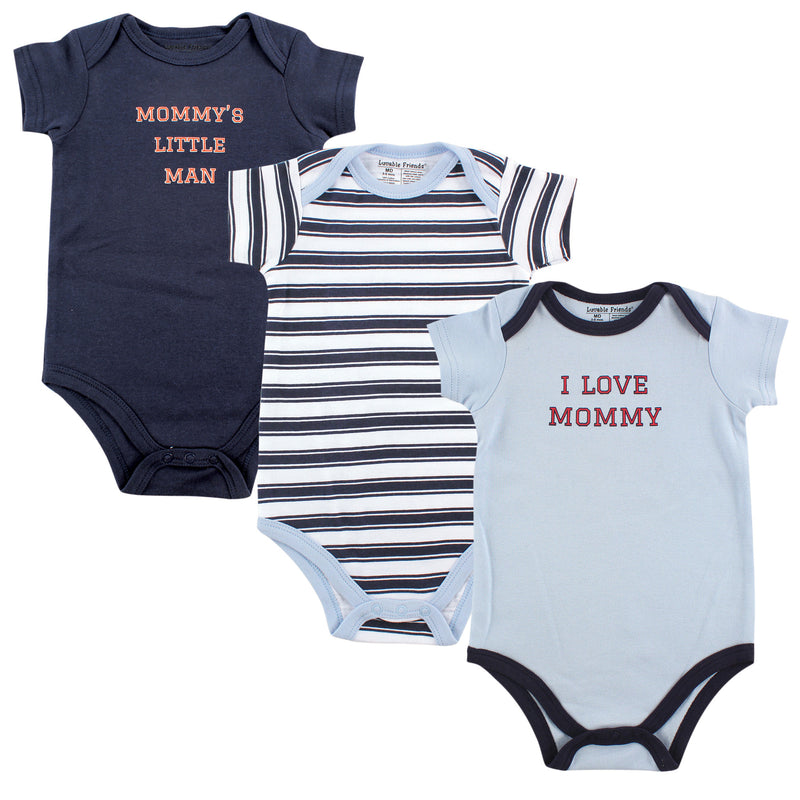 Luvable Friends Cotton Bodysuits, Boy Mommy