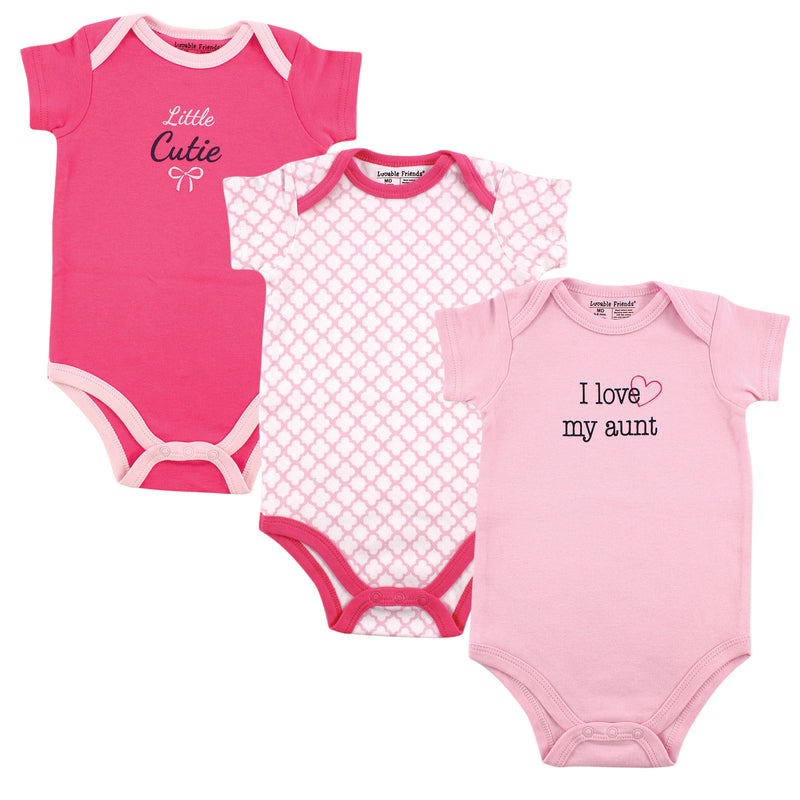 Luvable Friends Cotton Bodysuits, Girl Aunt