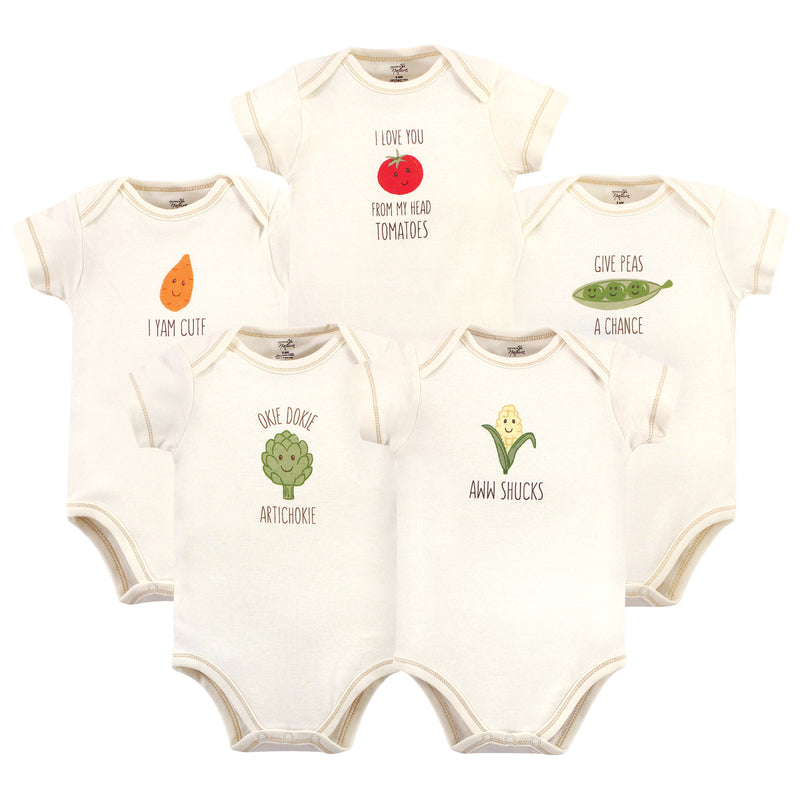 Touched by Nature Organic Cotton Bodysuits, Corn