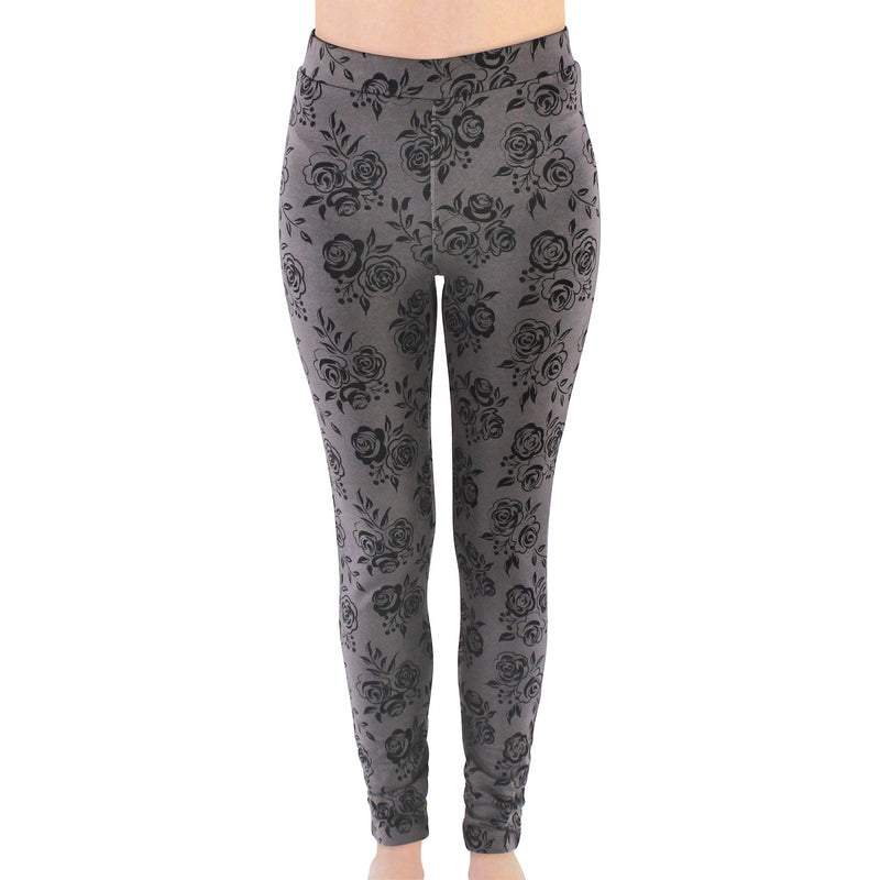 Touched by Nature Organic Cotton Leggings, Black Floral