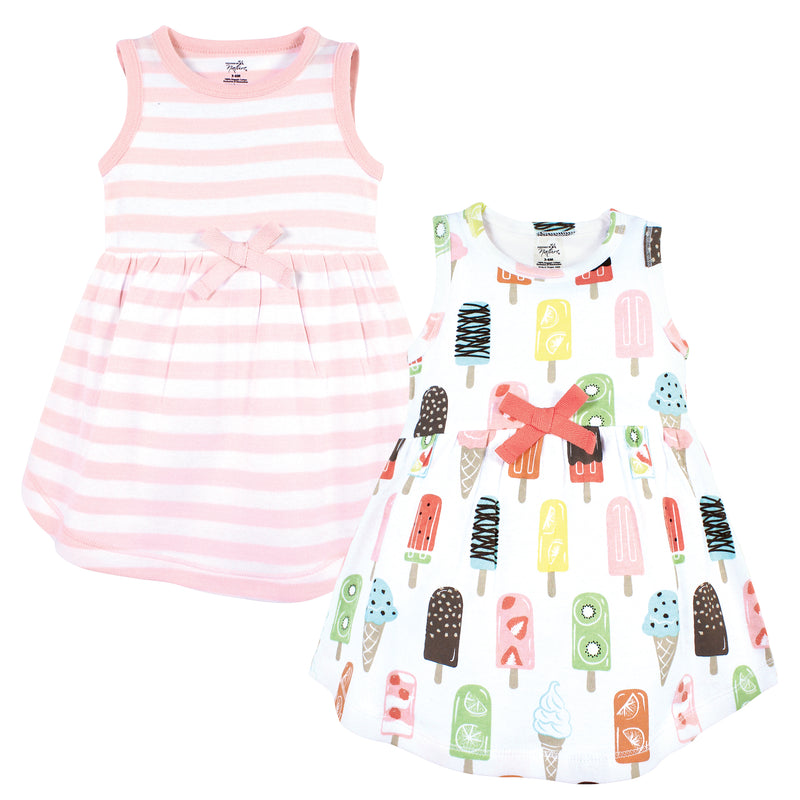 Touched by Nature Organic Cotton Short-Sleeve and Long-Sleeve Dresses, Popsicle