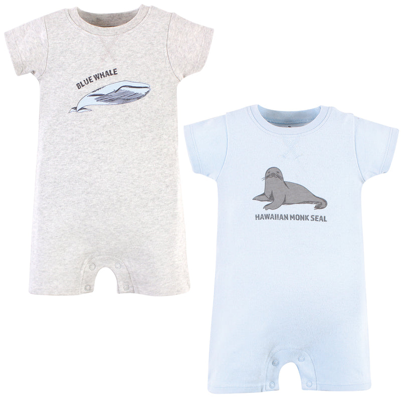 Touched by Nature Organic Cotton Rompers, Endangered Seal