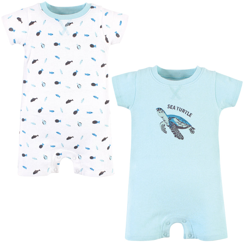Touched by Nature Organic Cotton Rompers, Endangered Sea Turtle