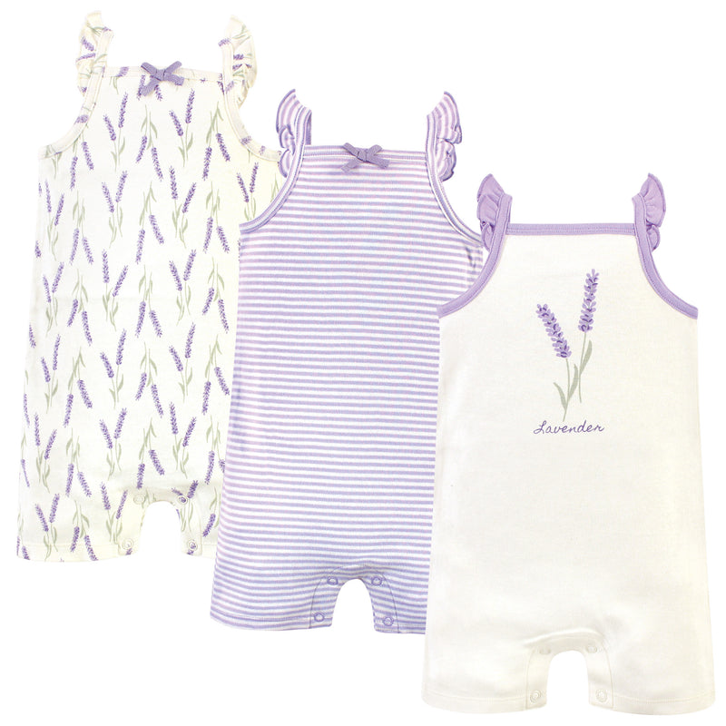 Touched by Nature Organic Cotton Rompers, Lavender