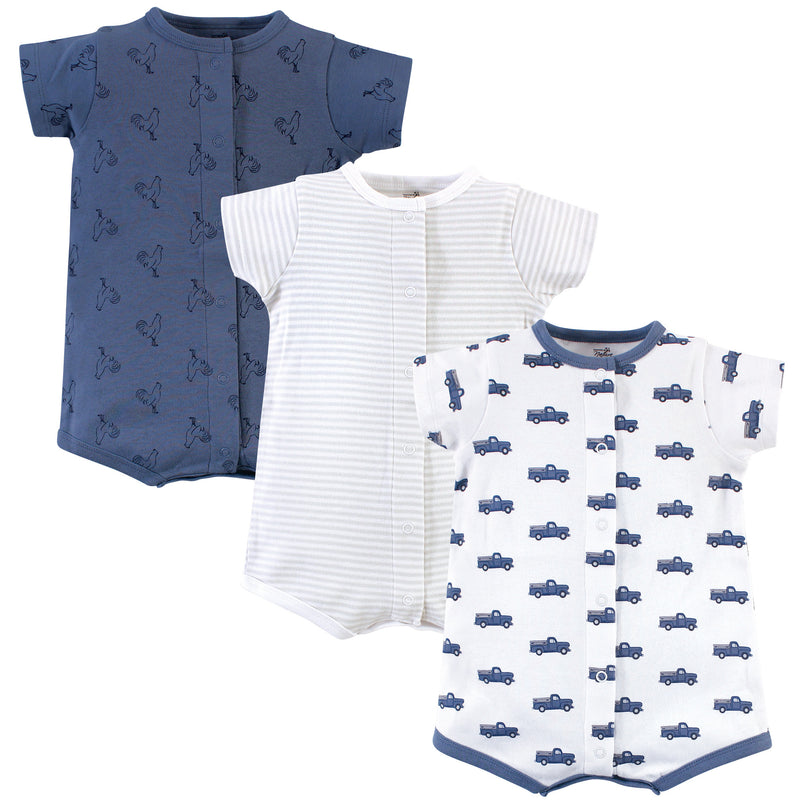 Touched by Nature Organic Cotton Rompers, Truck