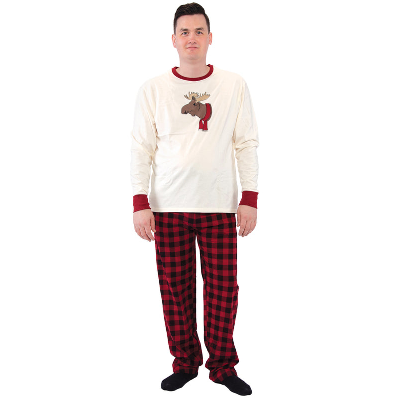 Touched by Nature Holiday Pajamas, Men Moose
