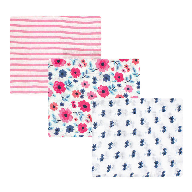 Touched by Nature Organic Cotton Muslin Swaddle Blanket, Garden Floral