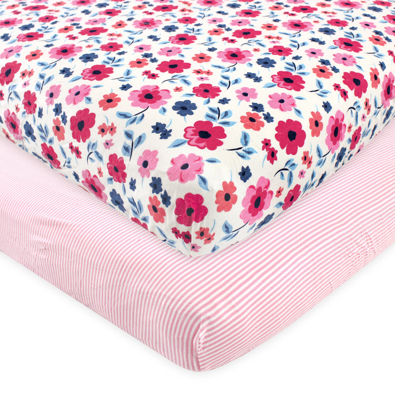 Touched by Nature Organic Cotton Crib Sheet, Garden Floral